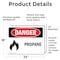 Signmission Propane Danger Sign, Vinyl Decal, 24in W x 18in L, 2PK OS-2PACK-DS-D-1824-L-2040 - alternate 3